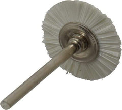 Osborn - 1" OD, 1/8" Shank Diam, Nylon Wheel Brush - 3/32" Face Width, 6,000 RPM - All Tool & Supply