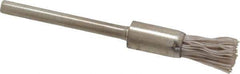 Osborn - 600 Grit, 1/4" Brush Diam, End Brush - Super Fine Grade, 1/8" Diam Shank, 6,000 Max RPM - All Tool & Supply