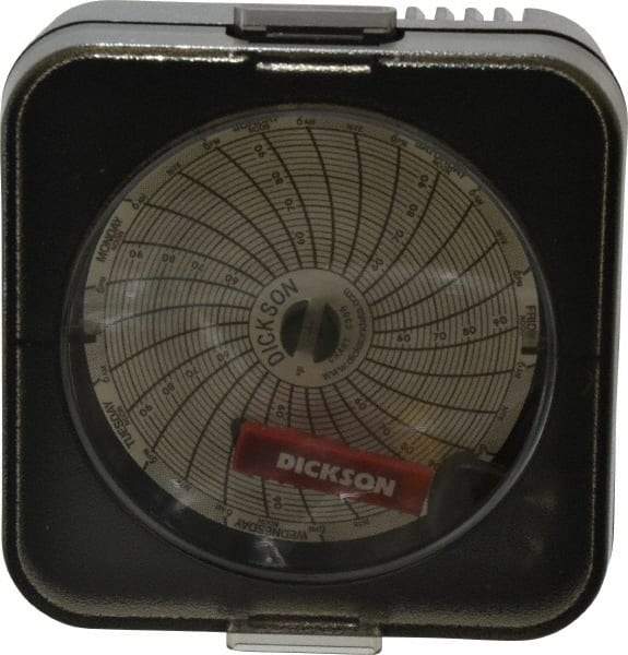 Dickson - 50 to 96°F, Temp Recorder - 3 Inch Diameter, Battery Operated - All Tool & Supply