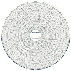 Dickson - 100°F, 24 Hour Recording Time Chart - 6 Inch Diameter, 0 to 95% Humidity, Use with TH6 Recorders - All Tool & Supply