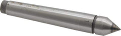 Value Collection - 0.48" Head Diam, Carbide-Tipped Steel Standard Point Solid Dead Center - 1MT Morse Taper, 0.48" Point Diam, 3.15" OAL - All Tool & Supply