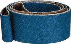 Made in USA - 1" Wide x 42" OAL, 80 Grit, Zirconia Alumina Abrasive Belt - Zirconia Alumina, Medium, Coated, X Weighted Cloth Backing - All Tool & Supply