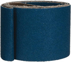 Made in USA - 2" Wide x 48" OAL, 80 Grit, Zirconia Alumina Abrasive Belt - Zirconia Alumina, Medium, Coated, X Weighted Cloth Backing - All Tool & Supply