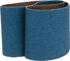 Made in USA - 3" Wide x 21" OAL, 40 Grit, Zirconia Alumina Abrasive Belt - Zirconia Alumina, Coarse, Coated, X Weighted Cloth Backing - All Tool & Supply