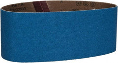 Made in USA - 3" Wide x 21" OAL, 60 Grit, Zirconia Alumina Abrasive Belt - Zirconia Alumina, Medium, Coated, X Weighted Cloth Backing - All Tool & Supply