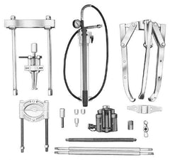 OTC - 18 Piece, 20" Spread, Hydraulic Puller Set - 3 Jaws, 41" OAL, 18-1/2" Reach - All Tool & Supply