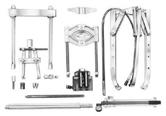 OTC - 17 Piece, 34" Spread, Hydraulic Puller Set - 3 Jaws, 19" OAL, 20-1/2" Reach - All Tool & Supply