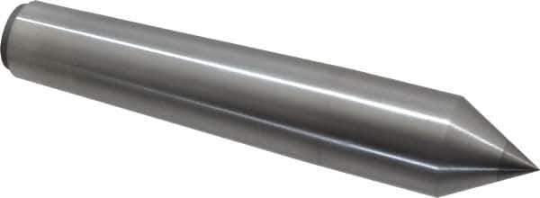 Made in USA - Carbide-Tipped Alloy Steel Standard Point Solid Dead Center - 4MT Morse Taper, 6-3/4" OAL - All Tool & Supply