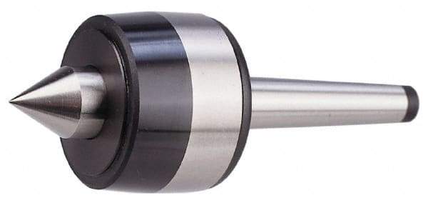 Bison - MT6 Taper Shank, 5.12" Head Diam 7,700 Lb Capacity Live Center - 2,000 Max RPM, 2.48" Point Diam, 2.52" Point Len, 7,700 Lb Max Workpc, 13.13" OAL, 2.52" Long Tip, Standard Point - All Tool & Supply