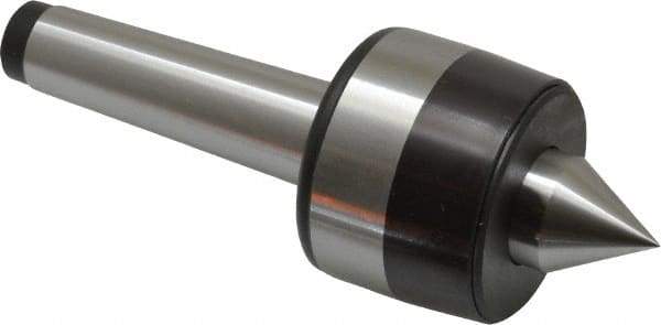 Bison - MT3 Taper Shank, 2.2" Head Diam 925 Lb Capacity Live Center - 4,000 Max RPM, 0.98" Point Diam, 1.12" Point Len, 925 Lb Max Workpc, 6.14" OAL, 1.12" Long Tip, Standard Point - All Tool & Supply