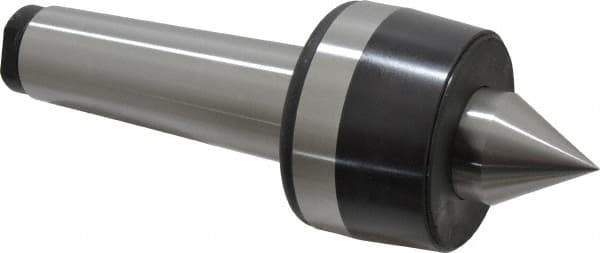 Bison - MT5 Taper Shank, 3.35" Head Diam 4,400 Lb Capacity Live Center - 2,500 Max RPM, 1.61" Point Diam, 1.77" Point Len, 4,400 Lb Max Workpc, 9.33" OAL, 1.77" Long Tip, Standard Point - All Tool & Supply