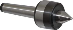 Bison - MT2 Taper Shank, 1.57" Head Diam 460 Lb Capacity Live Center - 5,000 Max RPM, 0.7" Point Diam, 0.87" Point Len, 460 Lb Max Workpc, 4.74" OAL, 0.87" Long Tip, Standard Point - All Tool & Supply