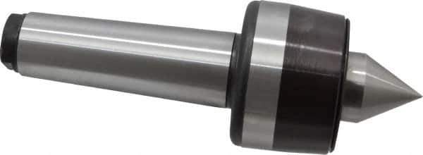 Bison - MT5 Taper Shank, 3.35" Head Diam 4,400 Lb Capacity Live Center - 2,500 Max RPM, 1.61" Point Diam, 1.77" Point Len, 4,400 Lb Max Workpc, 9.33" OAL, 1.77" Long Tip, Standard Point - All Tool & Supply