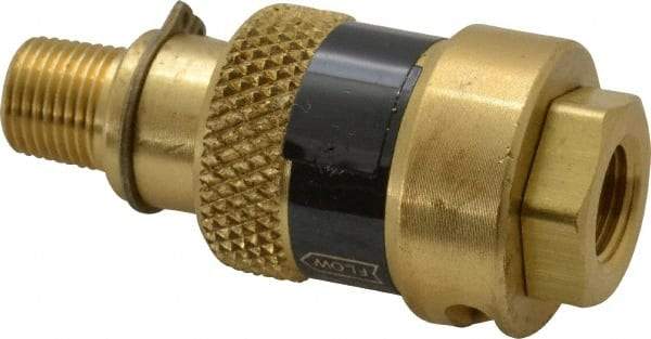 Coilhose Pneumatics - 1/8" Pipe, FNPT x MNPT, Brass Lockout Valve - 150 Max psi, Brass Sleeve - All Tool & Supply