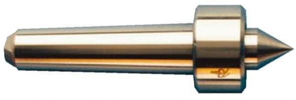 Riten - B&S 10 Taper Shank, 2-1/8" Head Diam 6,750 Lb Capacity Live Center - 1,000 Max RPM, 1-3/16" Long Case, 1" Point Diam, 1" Point Len, 1,800 Lb Max Workpiece, Standard Point - All Tool & Supply