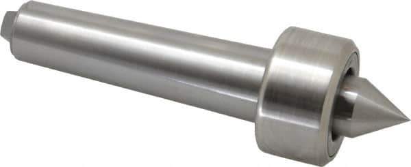 Riten - MT4 Taper Shank, 2-1/8" Head Diam 6,750 Lb Capacity Live Center - 1,000 Max RPM, 1-3/16" Head Length, 1" Point Diam, 1" Point Len, 1,800 Lb Max Workpc, Standard Point - All Tool & Supply