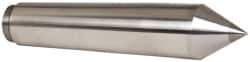 Riten - 0.475" Head Diam, Carbide-Tipped Steel Standard Point Solid Dead Center - 1MT Morse Taper, 0.475" Point Diam, 3-5/16" OAL - All Tool & Supply