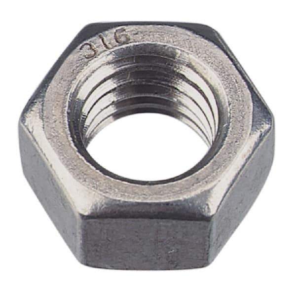 Value Collection - M22x2.50 Metric Coarse Steel Right Hand Hex Nut - 32mm Across Flats, 18mm High, Zinc-Plated Finish - All Tool & Supply