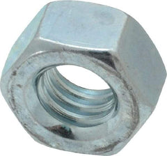 Value Collection - 5/16-18 UNC Steel Right Hand Hex Nut - 1/2" Across Flats, 17/64" High, Zinc Clear Finish - All Tool & Supply