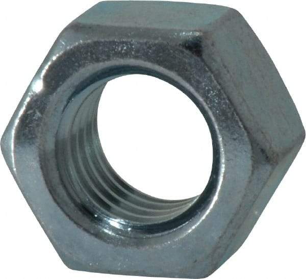 Value Collection - 1/2-13 UNC Steel Right Hand Hex Nut - 3/4" Across Flats, 7/16" High, Zinc Clear Finish - All Tool & Supply