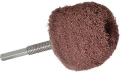 Superior Abrasives - 2" Diam x 2" Thick, Mounted Polishing Wheel - Medium Grade, 1/4" Shank Diam - All Tool & Supply