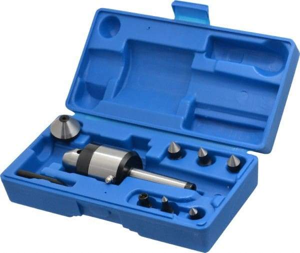 Interstate - 7 Point, 740 Lb Max Workpiece, 5-21/32" OAL, 1-5/16" Head Diam, Tool Steel, Live Center & Point Set - 2MT Taper, Interchangeable - All Tool & Supply