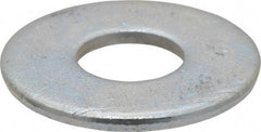 Value Collection - 1/2" Screw, Steel USS Flat Washer - 0.557" ID x 1-1/2" OD, 0.132" Thick, Zinc-Plated Finish - All Tool & Supply