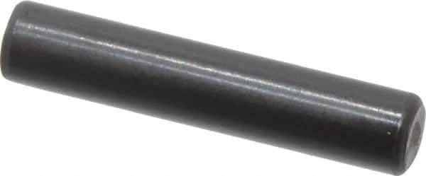 Holo-Krome - 4mm Diam x 20mm Pin Length Grade 8 Alloy Steel Standard Dowel Pin - Black Luster Finish, C 60 (Surface) & C 50-58 Hardness, 1 Beveled & 1 Rounded End - All Tool & Supply