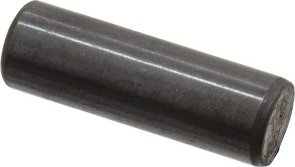 Holo-Krome - 8mm Diam x 25mm Pin Length Grade 8 Alloy Steel Standard Dowel Pin - Black Luster Finish, C 60 (Surface) & C 50-58 Hardness, 1 Beveled & 1 Rounded End - All Tool & Supply