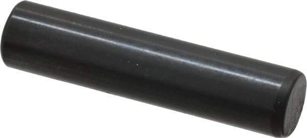 Holo-Krome - 8mm Diam x 35mm Pin Length Grade 8 Alloy Steel Standard Dowel Pin - Black Luster Finish, C 60 (Surface) & C 50-58 Hardness, 1 Beveled & 1 Rounded End - All Tool & Supply