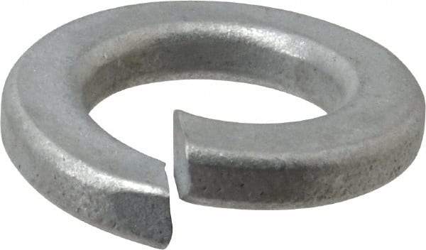 Value Collection - 1/2", 0.506" ID, 1/8" Thick Split Lock Washer - Grade 2 Spring Steel, Zinc-Plated Finish, 0.506" Min ID, 0.518" Max ID, 0.873" Max OD - All Tool & Supply