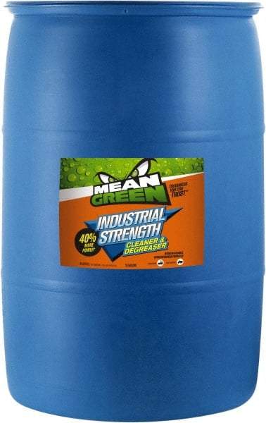 Mean Green - 55 Gal Drum Cleaner/Degreaser - Liquid, Biodegradable, Low Odor - All Tool & Supply