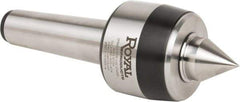 Royal Products - MT5 Taper Shank, 3.45" Head Diam 8,960 Lb Capacity Live Center - 3,500 Max RPM, 2.81" Head Length, 1-1/4" Point Diam, 1.84" Point Len, 3,260 Lb Max Workpc, 10-1/4" OAL, Standard Point - All Tool & Supply