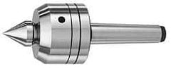 Royal Products - MT4 Taper Shank, 3-1/2" Head Diam 2,880 Lb Capacity Live Center - 3,500 Max RPM, 2.64" Head Length, 1-1/2" Point Diam, 1.79" Point Len, 1,070 Lb Max Workpc, 9" OAL, Changeable Standard Point - All Tool & Supply