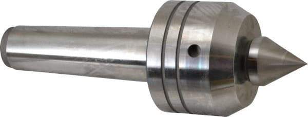 Royal Products - MT5 Taper Shank, 3-1/2" Head Diam 2,880 Lb Capacity Live Center - 3,500 Max RPM, 2.64" Head Length, 1-1/2" Point Diam, 1.79" Point Len, 1,070 Lb Max Workpc, 10-1/16" OAL, Changeable Standard Point - All Tool & Supply