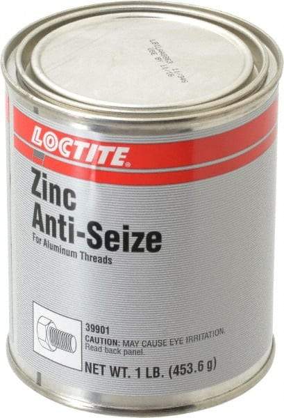 Loctite - 1 Lb Can General Purpose Anti-Seize Lubricant - Zinc, -29 to 398°C, Gray, Water Resistant - All Tool & Supply