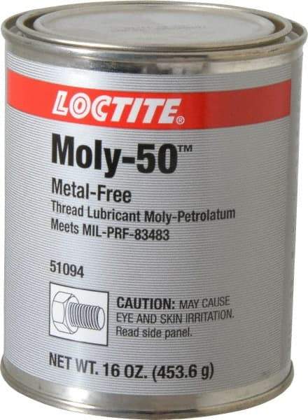 Loctite - 1 Lb Can General Purpose Anti-Seize Lubricant - Molybdenum Disulfide, -29 to 750°F, Gray, Water Resistant - All Tool & Supply