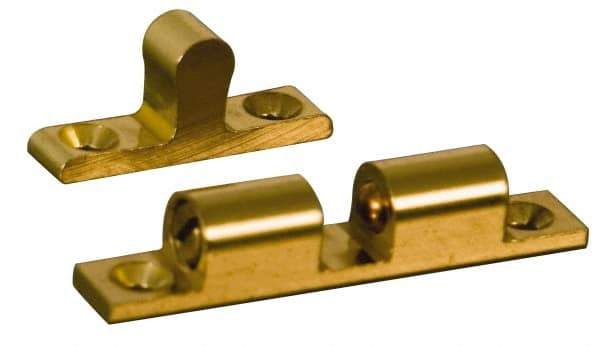 Value Collection - 1.86" Long x 0.31" Wide, Latch - Brass, with Dull Chrome Finish - All Tool & Supply