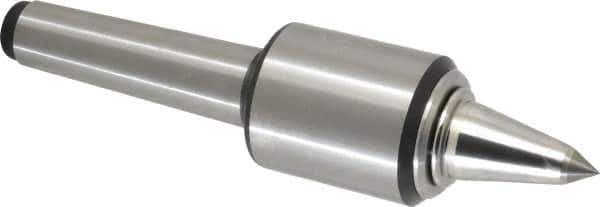 Royal Products - MT3 Taper Shank, 1.7" Head Diam 830 Lb Capacity Carbide Tipped Live Center - 12,000 Max RPM, 2.12" Head Length, 7/8" Point Diam, 1-3/4" Point Len, 180 Lb Max Workpc, 7-23/32" OAL, 3/8" Tip Diam, Long Point - All Tool & Supply