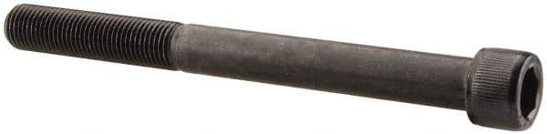 Value Collection - 3/8-24 UNF Hex Socket Drive, Socket Cap Screw - Alloy Steel, Black Oxide Finish, Partially Threaded, 4" Length Under Head - All Tool & Supply