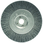 4" Diameter - 3/8-1/2" Arbor Hole - Crimped Steel Wire Straight Wheel - All Tool & Supply