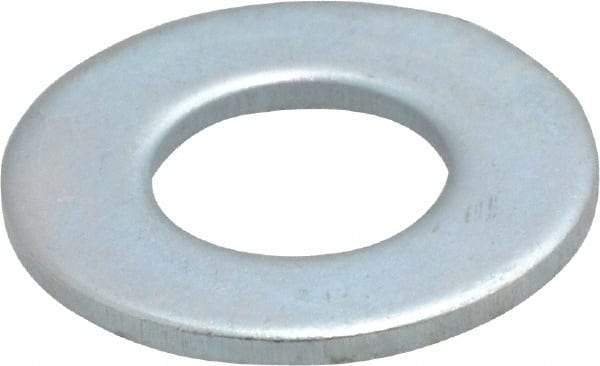 Value Collection - 3/8" Screw, Steel SAE Flat Washer - 13/32" ID x 13/16" OD, 1/16" Thick, Zinc-Plated Finish - All Tool & Supply