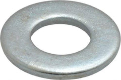 Value Collection - 1/2" Screw, Steel SAE Flat Washer - 17/32" ID x 1-1/16" OD, 3/32" Thick, Zinc-Plated Finish - All Tool & Supply