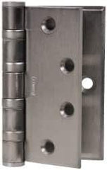 Stanley - 4-1/2" Long Steel Commercial Hinge - Satin Chrome Finish, 5 Knuckles, 7 Holes - All Tool & Supply