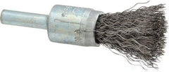 Osborn - 1/2" Brush Diam, Crimped, End Brush - 1/4" Diam Shank, 25,000 Max RPM - All Tool & Supply