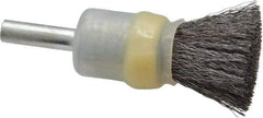 Osborn - 1/2" Brush Diam, Crimped, End Brush - 1/4" Diam Shank, 25,000 Max RPM - All Tool & Supply