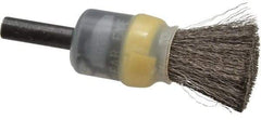 Osborn - 1/2" Brush Diam, Crimped, End Brush - 1/4" Diam Shank, 25,000 Max RPM - All Tool & Supply