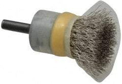 Osborn - 3/4" Brush Diam, Crimped, End Brush - 1/4" Diam Shank, 20,000 Max RPM - All Tool & Supply