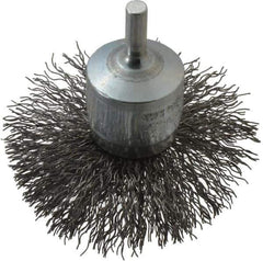 Osborn - 3" Brush Diam, Crimped, End Brush - 1/4" Diam Shank, 15,000 Max RPM - All Tool & Supply