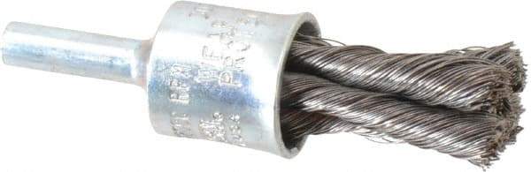 Osborn - 1/2" Brush Diam, Knotted, End Brush - 1/4" Diam Shank, 22,000 Max RPM - All Tool & Supply